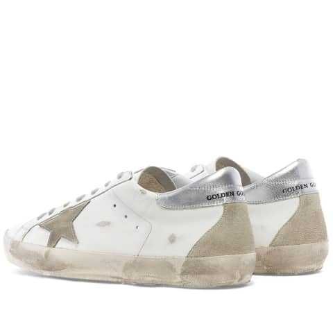 Кеди Golden Goose Superstar Sneakers White and Silver Leather