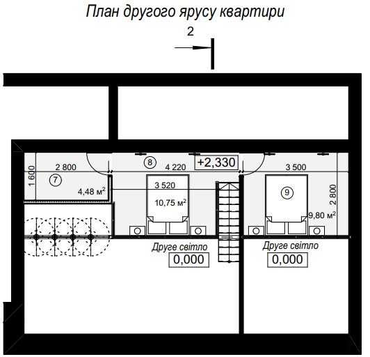 Дворівнева квартира у ЖК "Затишний" (м. Умань)
