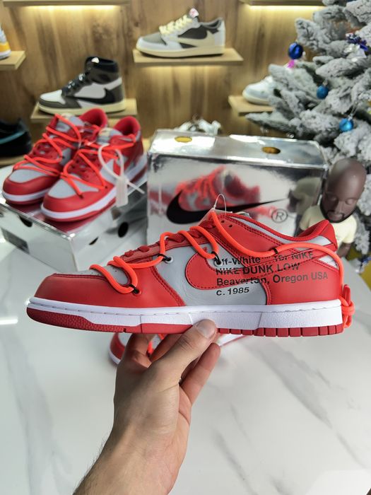 Кросівки Nike Dunk Low x OFF-WHITE University Red