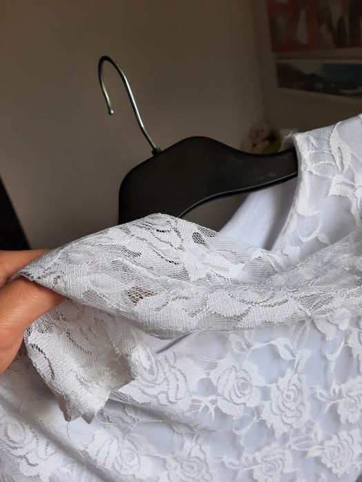 Sukienka biala koronka m wieczor panieński