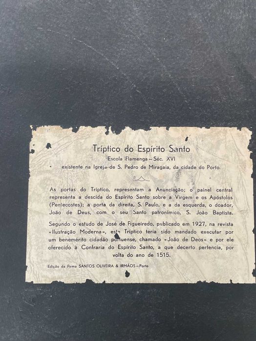 Quadro de arte sacra - Tríptico do Espírito Santo