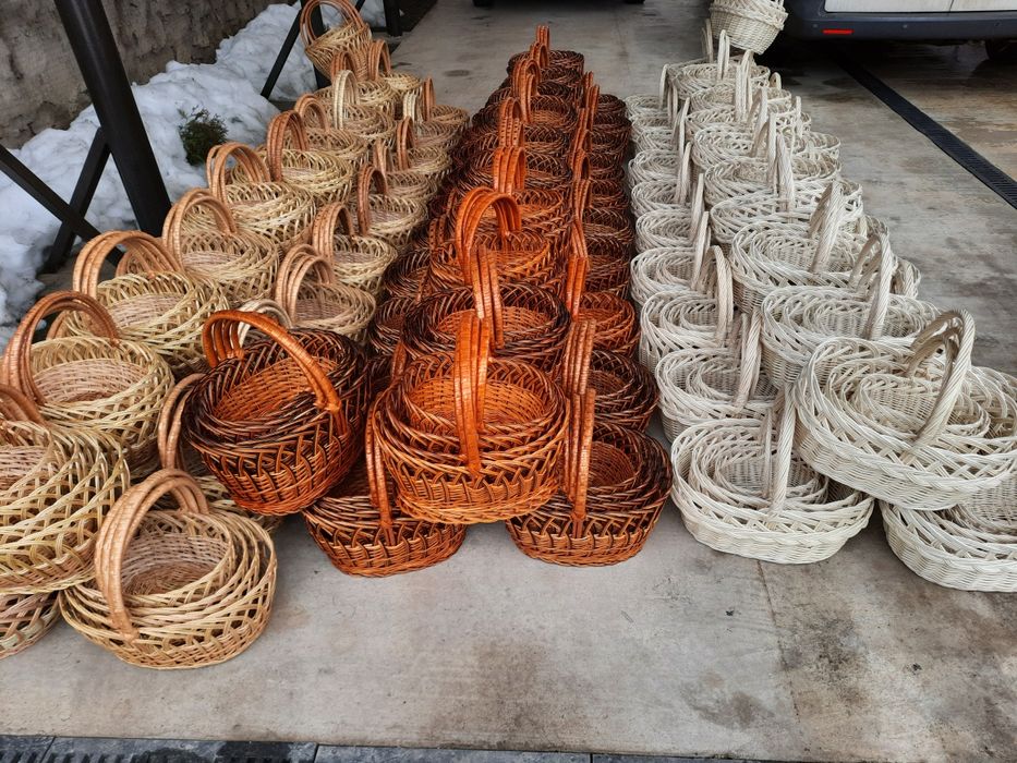 Пасхальні кошики з відбіленоі лози тільки опт.