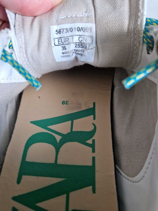 Skórzane sneakersy Zara 39