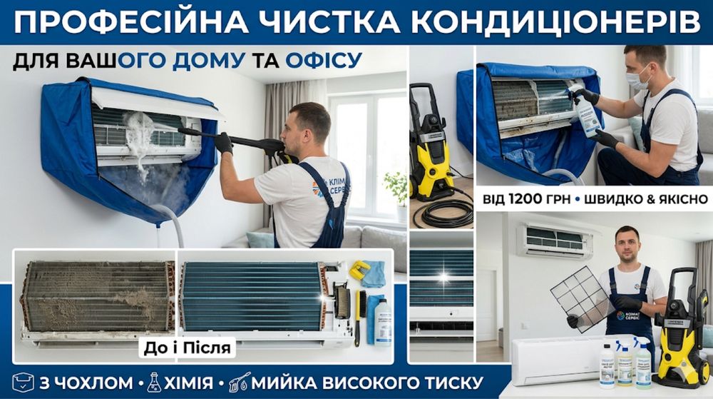 Професійна чистка кондиціонерів у Львові