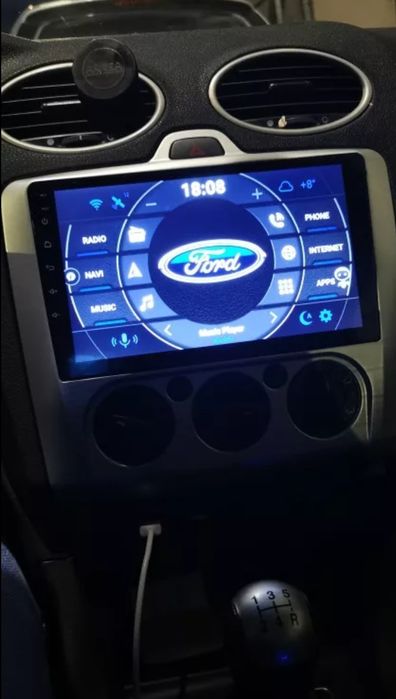Rádio Android 14 com GPS Ford Focus MK2 AC Manual (Artigo Novo)