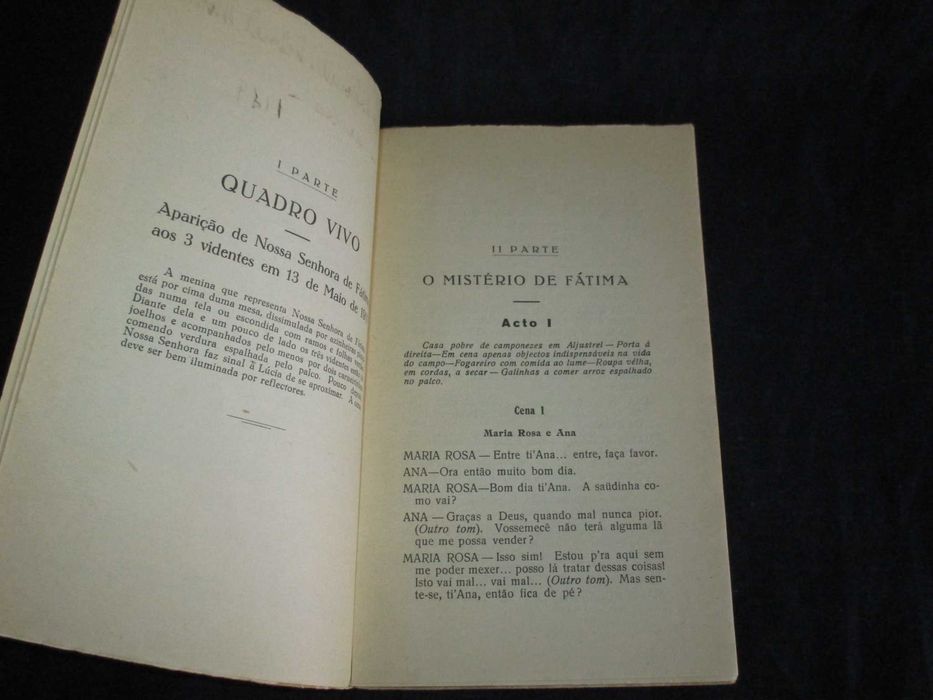 Livro O Mistério de Fátima Peça em 3 Actos 1939