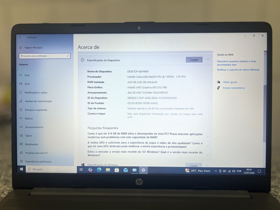 Computador portatil HP