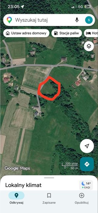 Działka rolna Wilczyska 44 ar