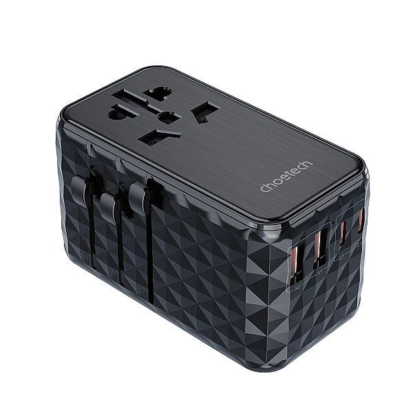 Adapter podróżny Choetech PD6028 EU / US / AUS / UK 2x USB-C 2x USB-A
