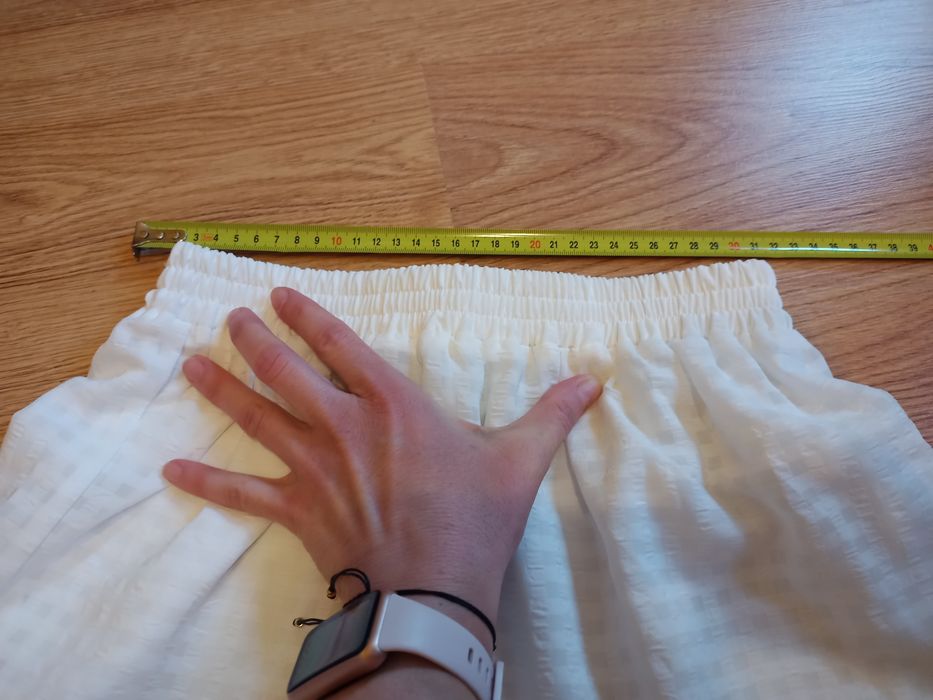 Biała H&M midi maksi spódnica na lato 34/36