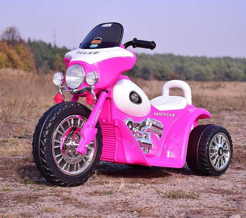 Autko motor MOTOREK POLICYJNY na akumulator trójkołowy dla dzieci