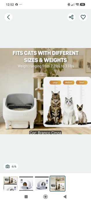 WC automóvel para gato