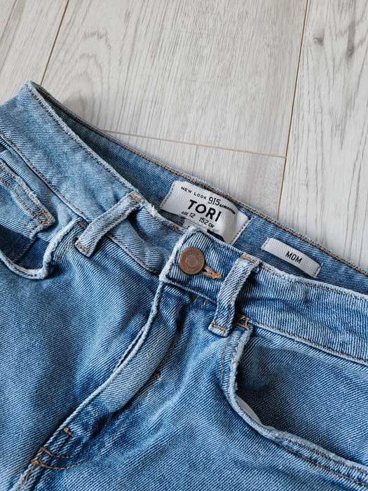 Jeansy spodnie mom jeans z rozdarciami New Look tori rozmiar 152 cm