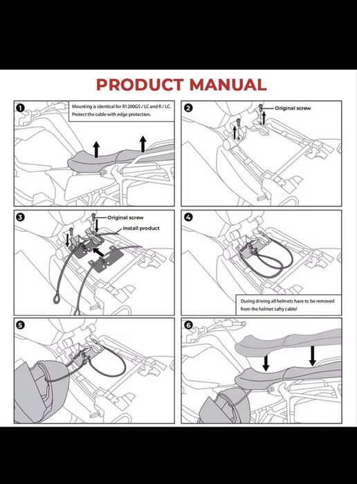 Systema anti roubo de capacetes bmw gs