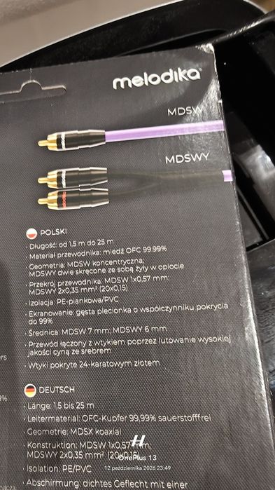Kabel Melodika MDSW30 3 metry .Seria Purple