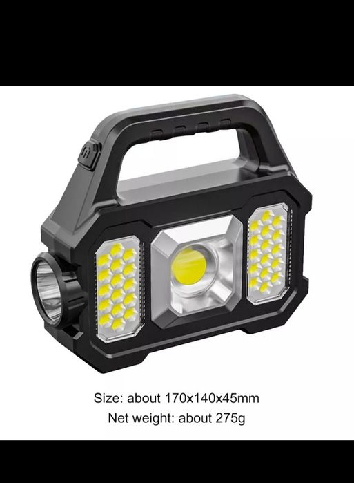 Фонарь аккумуляторный USB зарядка, светодиодный