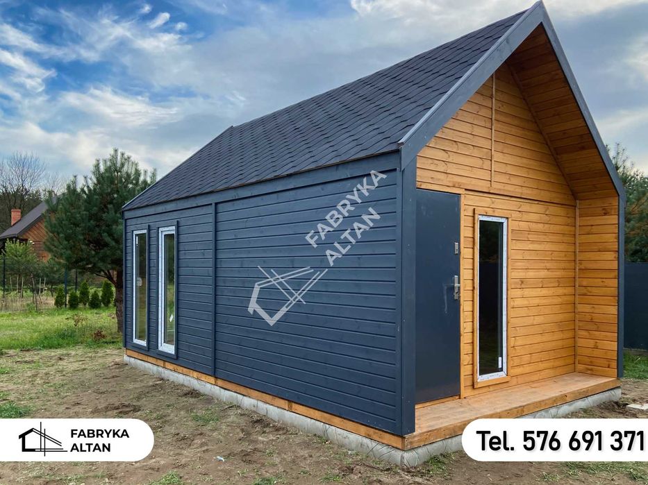 Nowoczesny domek, stodoła, drewniany, domki, 4x6 - Fabryka Altan