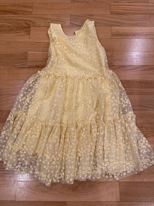 Желтое нарядное платье H&M 6-7 лет 122 см