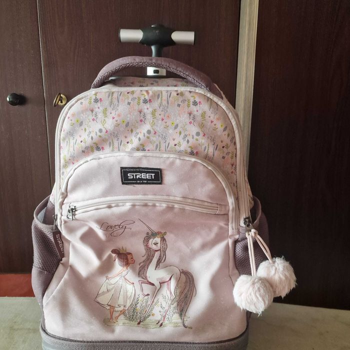 Рюкзак на колесах для дівчинки початкових класів