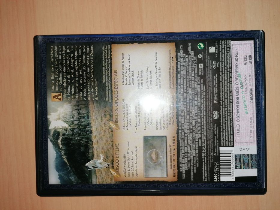 DVD Edição Especial "LOTR - O Regresso do Rei (Como Novo)