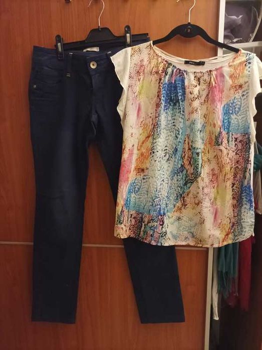 Conjunto Calça mulher 36 (promod) e blusa S - tudo 4€