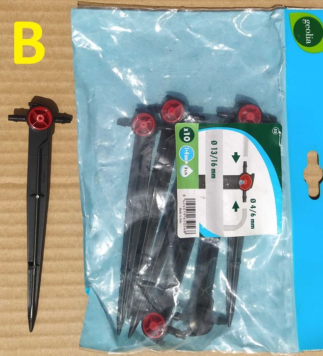 Gotejadores vasos ou jardim com aste-Geolia- Para tubos de 4-6 mm