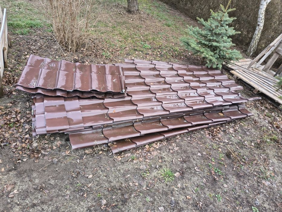Blachodachówka blacha trapezowa z demontażu brąz