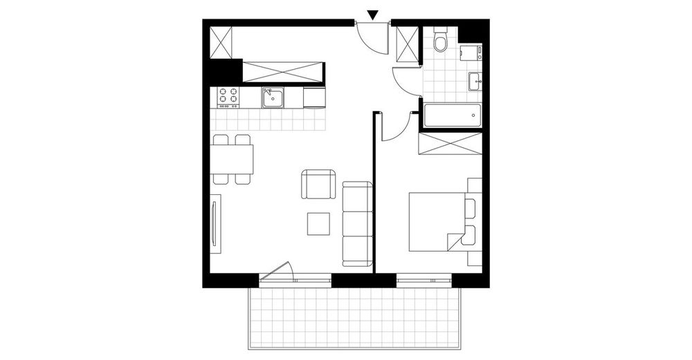 2-pokojowe mieszkanie 48m2 + balkon