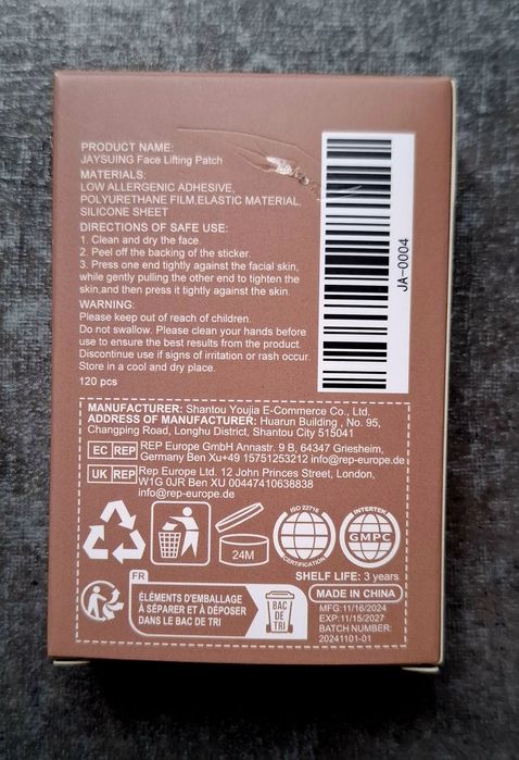 Plastry liftingujące do twarzy Jaysuing 120sztuk