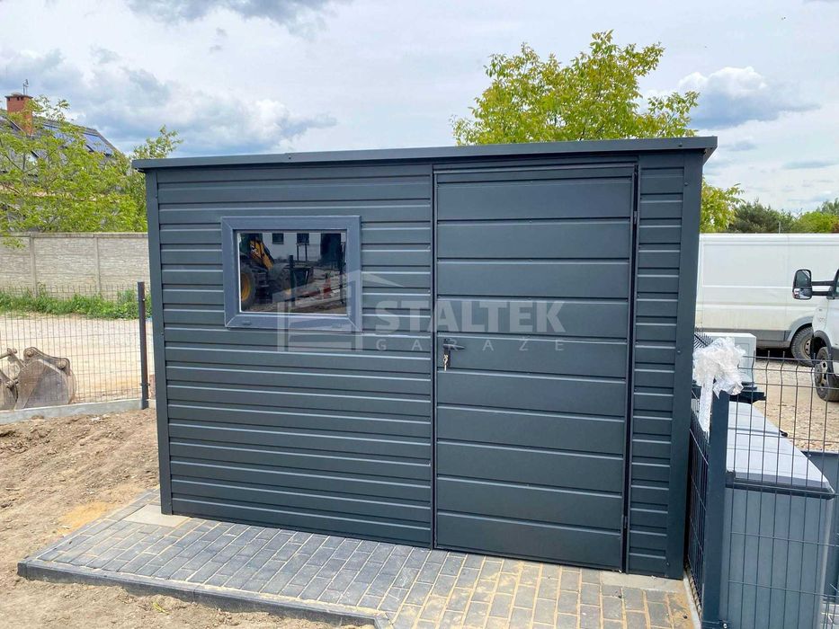 Schowek - Domek Ogrodowy 2,5x2m  Drzwi okno dach spad w tył ST133