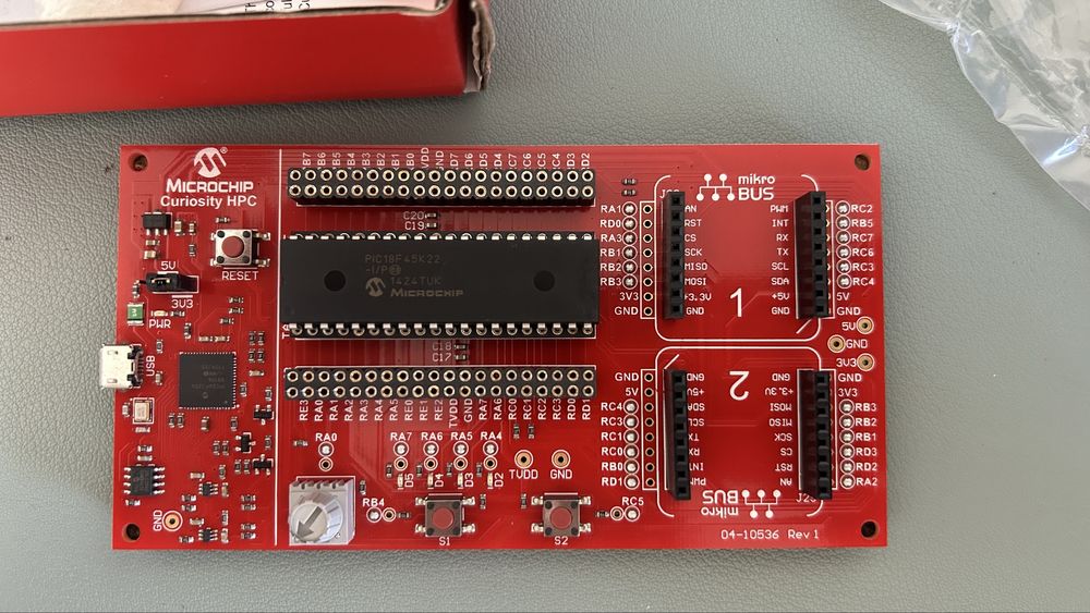 Vendo placa de desenvolvimento Microchip Curiosity HPC DM164136