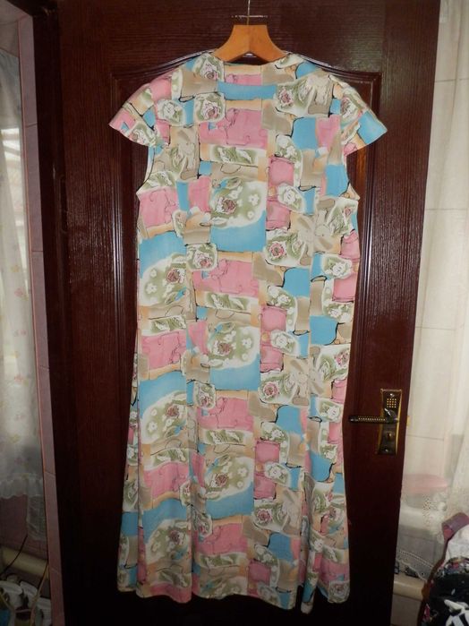 летнее платье-халат большой размер