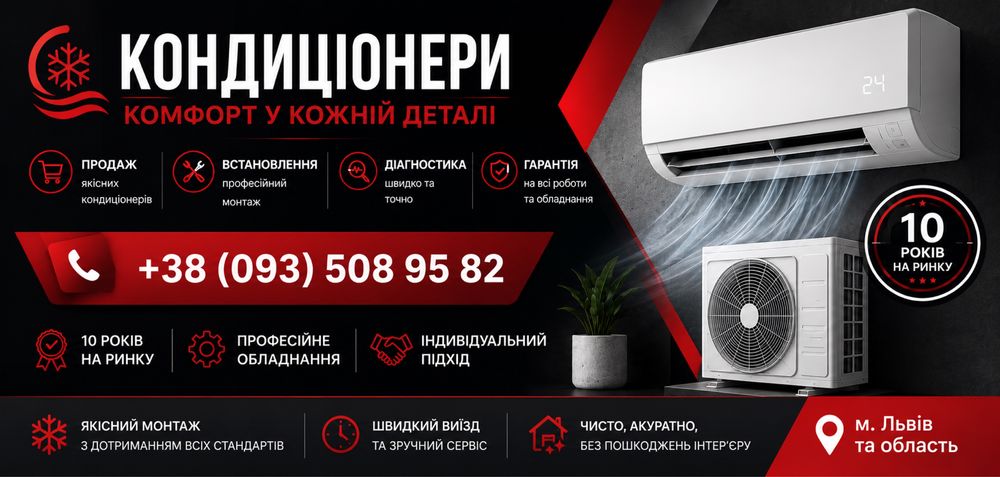 Професійна чистка кондиціонерів, демонтаж, (до)заправка фреоном r32/410a/r22, монтаж, демонтаж, пайка мідних труб, Львів та область