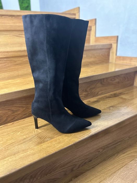 Kozaki przed kolano wysokie Czarne Nowe 40