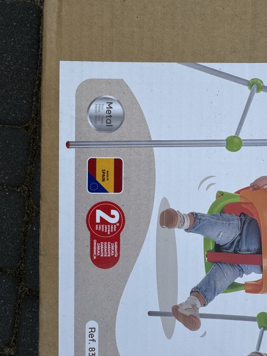 Huśtawka bujaczka dziecięca z konstrukcją Smoby idealna - jak nowa