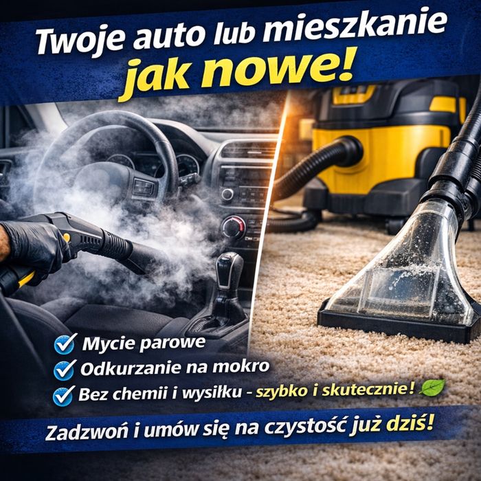 Mycie parowe! Czyszczenie kanap, dywanów, tapicerek!