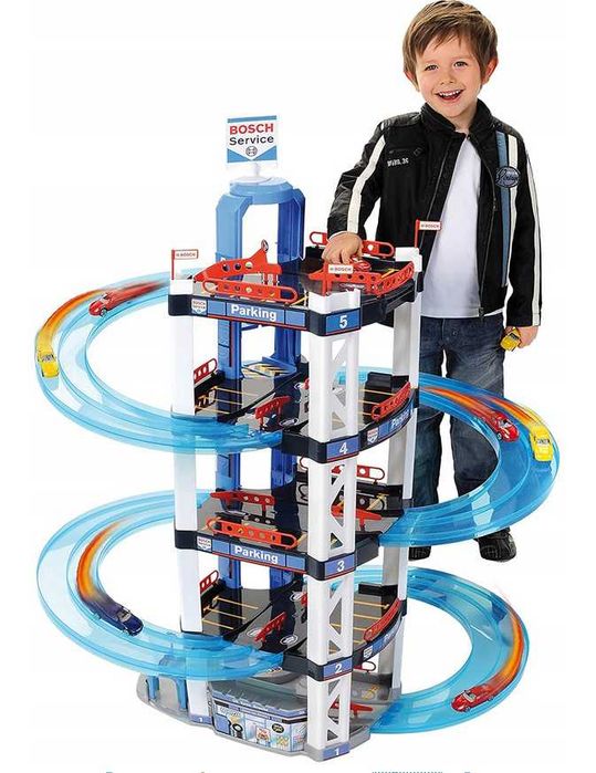 Garaż Parking XXL Bosch Service 5-poziomowy 85 cm + 2 autka