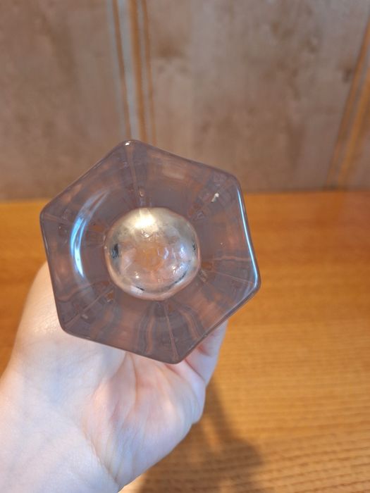 Wysoki biały przezroczysty wazon szkło wazonik elegancki cylinder