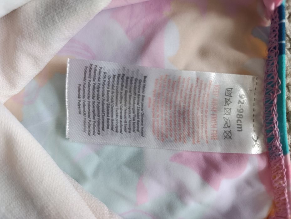 Strój kąpielowy, jednoczęściowy, dla dziewczynki, r. 92-98
