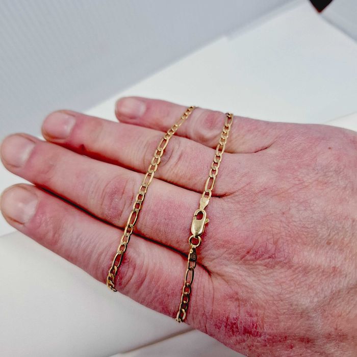 Złoty łańcuszek splot figaro 585 (14k) , długość 56,5cm , 5,66g,2,84mm