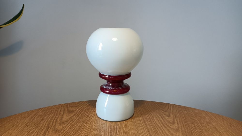 Lampka Stołowa Szklana Vitropol Pieńskie Huty Szkła PRL LD-248 Lampa