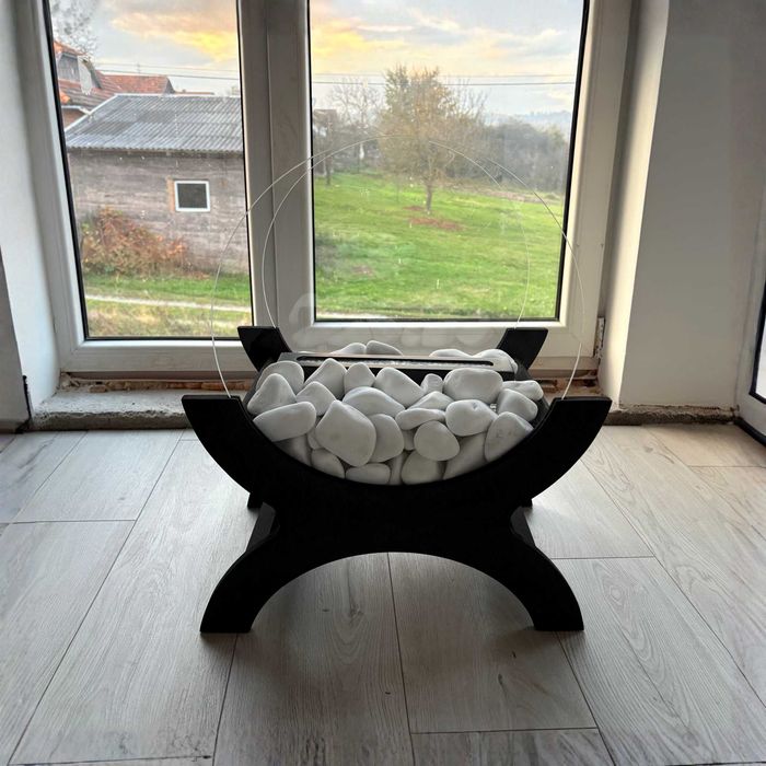 Біокамін для вітальні, біокамін версаль, чорний біокамін