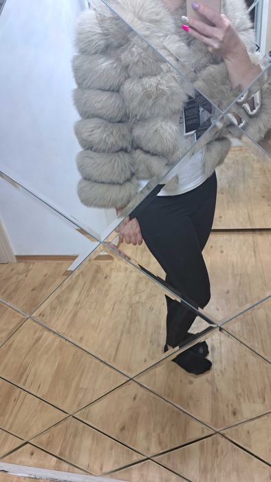 Futro futerko lis jenot naturalne