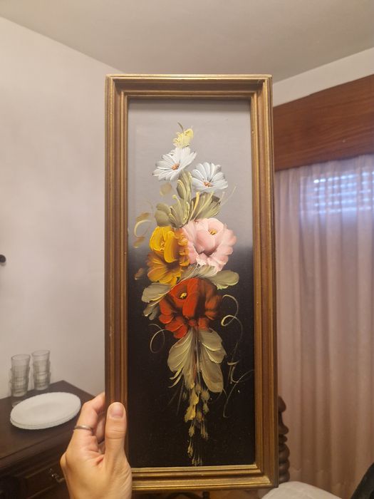 Quadros a óleo com flores
