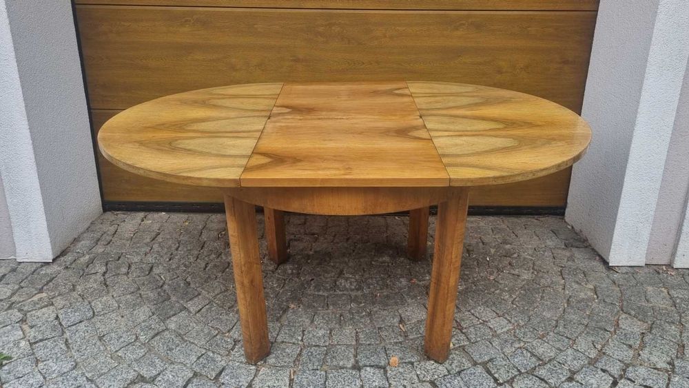 110 cm stół okrągły rozkładany Design PRL