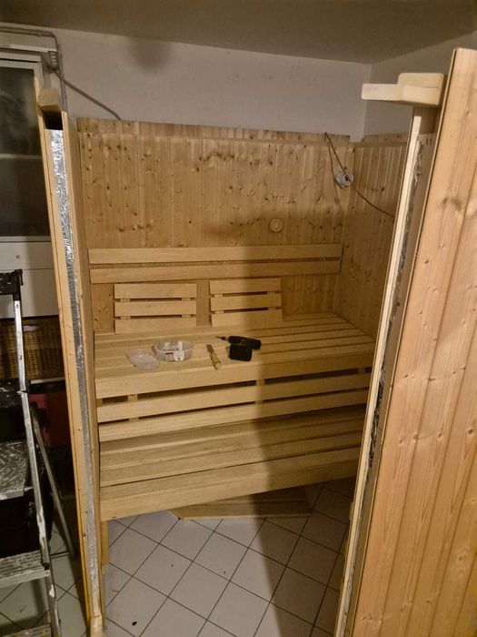 Sauna narożna Finnleo fińska sucha drewniana GRUBE ŚCIANY + piec 6kW