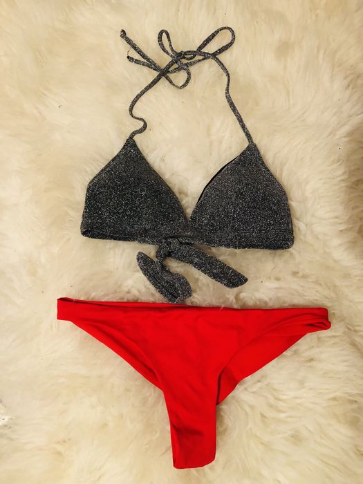 Bikini stroj kapielowy stanik brokat