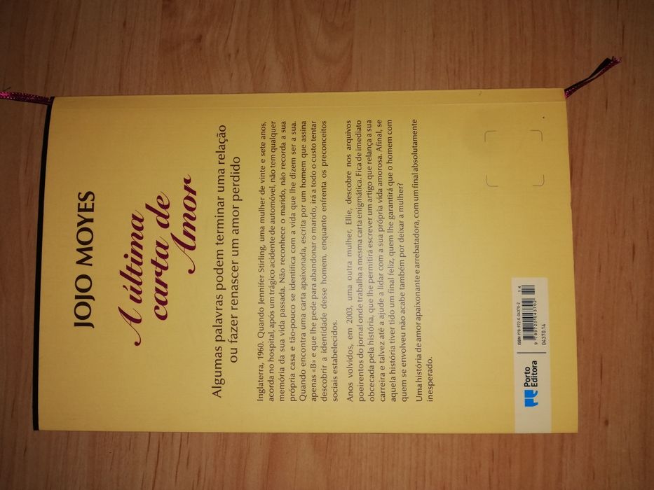 Livro "A última carta de amor" de Jojo Moyes