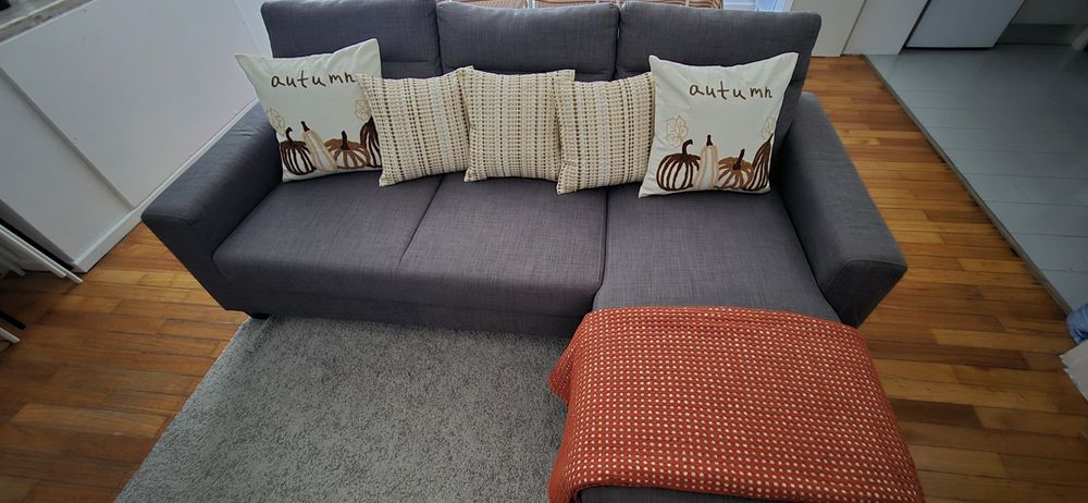 Sofa cinza ikea como novo