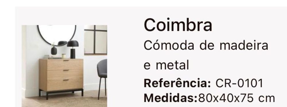 Comoda "Coimbra" BANAK 80x40x75cm